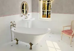 Photo bathtub made of cast marble