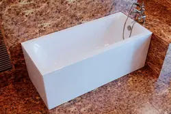 Photo bathtub made of cast marble