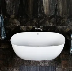 Photo bathtub made of cast marble