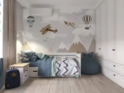 Photo wallpaper for a boy's bedroom
