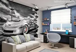 Photo wallpaper for a boy's bedroom