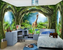 Photo wallpaper for a boy's bedroom