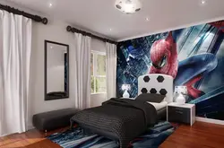 Photo wallpaper for a boy's bedroom