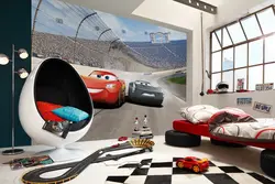 Photo wallpaper for a boy's bedroom