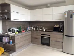 Коричневая Кухня Серая Столешница Фото