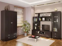 Стенка в гостиную темная фото