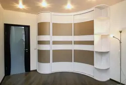 Semicircular wardrobe in the hallway photo