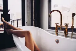 Beautiful bath legs photo