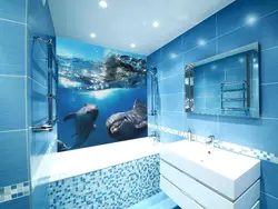 Bathroom panels dolphins photo