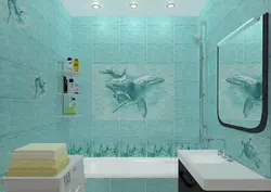 Bathroom panels dolphins photo