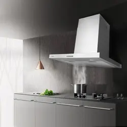 Glass kitchen hood photo