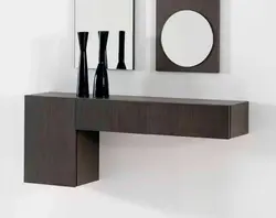 Hanging console in the bedroom photo