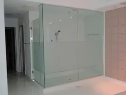 Frosted glass in the bathroom photo