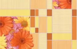 Kitchen wallpaper gerbera photo