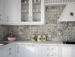Square tiles in the kitchen photo