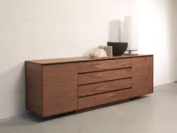 Long nightstand in the bedroom photo