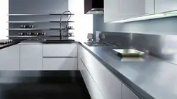 Серые кухни хай тек фото