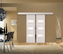 Double doors to the kitchen photo