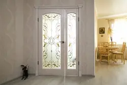 Double doors to the kitchen photo