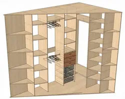 Sliding wardrobe diagonally in the hallway photo
