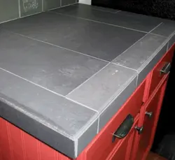 Kitchen countertop made of porcelain stoneware photo