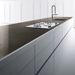 Столешница для кухни из керамогранита фото
