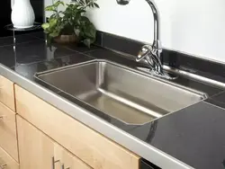 Kitchen countertop made of porcelain stoneware photo