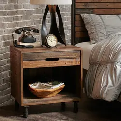 Loft Yataq Otağı Fotoşəkili Üçün Çarpayı Masaları