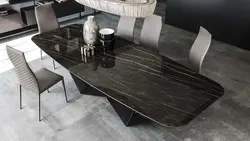 Porcelain stoneware table for the kitchen photo