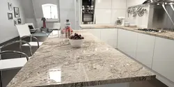 Ас үй фотосы үшін фарфордан жасалған тастан жасалған үстел