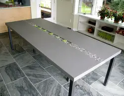 Porcelain stoneware table for the kitchen photo