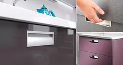 Ручки скрытого монтажа для кухни фото