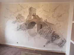 Барэльеф на сцяне фота на кухню