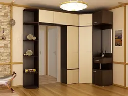 Hallway with sofa and wardrobe photo