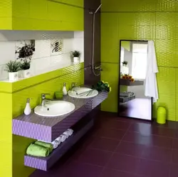 Primavera tiles in the bathroom interior photo