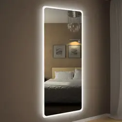 Mirror With Light In The Bedroom Photo