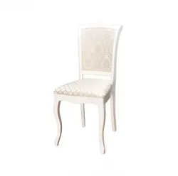 White wooden kitchen chairs photo