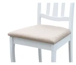 White wooden kitchen chairs photo