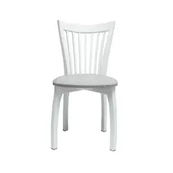 White wooden kitchen chairs photo