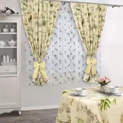 Шторы з рагожкі на кухню фота