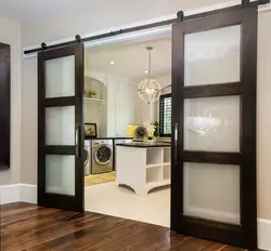 Sliding glass door to the kitchen photo
