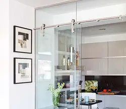 Sliding glass door to the kitchen photo