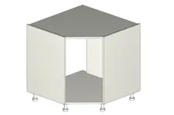 Corner cabinet for kitchen floor photo