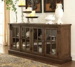 Chest of drawers with display in the living room photo