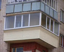 Glazing of a loggia in a panel house photo