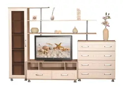 Slide with chest of drawers in the living room photo