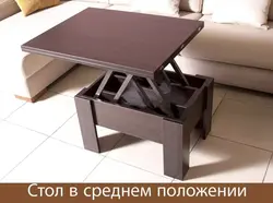 Qonaq otağı fotoşəkili üçün dəyişdirilə bilən qəhvə masası