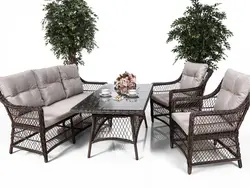 Mətbəx fotoşəkili üçün rattan mebel