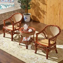 Rattan furniture for the kitchen photo