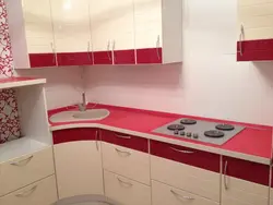 Кухни Белые С Красной Столешницей Фото
